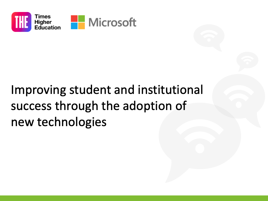 Improving student and institutional success through the adoption of new technologies