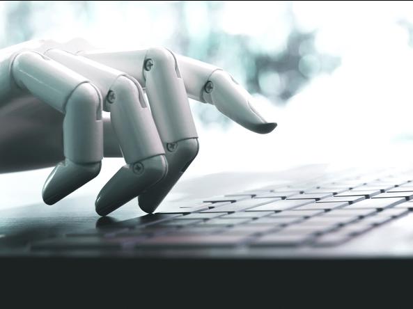 Robot hand typing