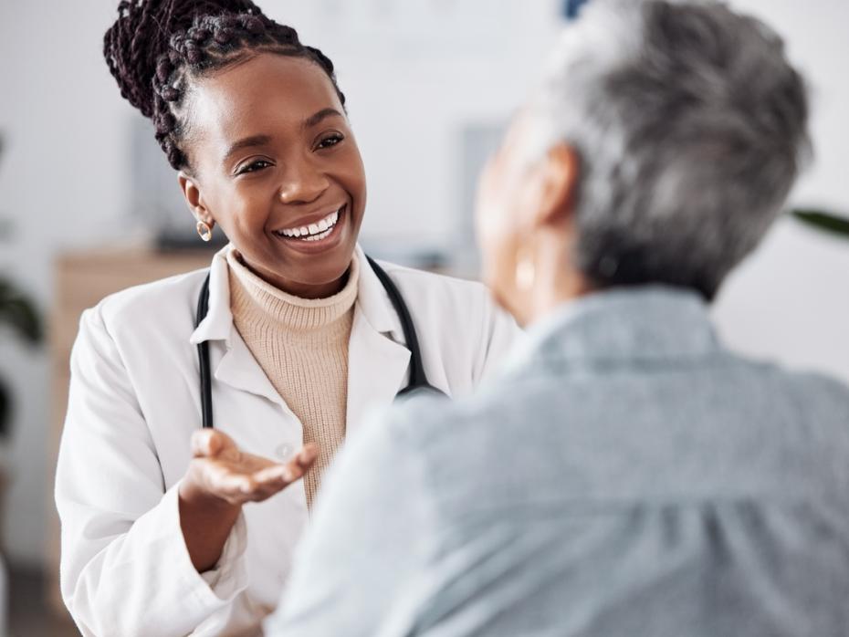 A doctor advising a patient