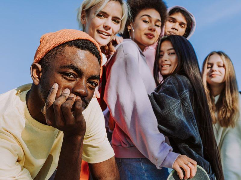 Image showing diverse group of student friends
