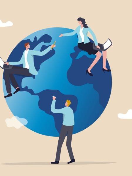 Image depicting institutional branches scattered around the globe