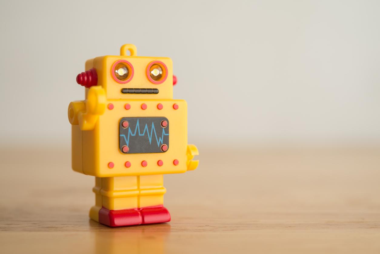 write an essay on community resources in education A yellow toy robot waves hello