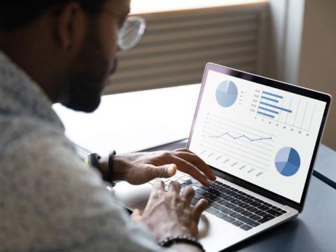 An academic tracking their research metrics based on online data and citations