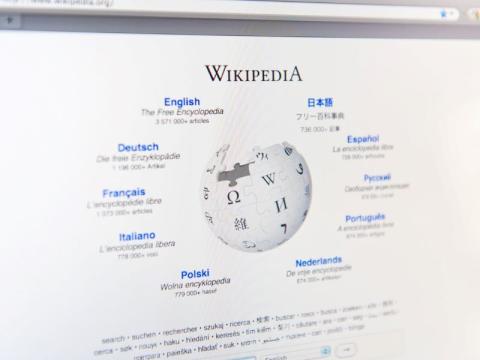 Image of a Wikipedia screen