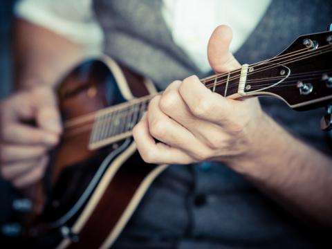 Man playing mandolin