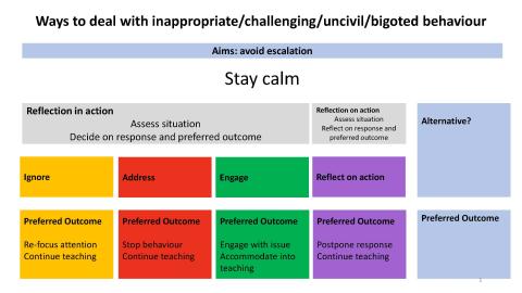Figure 1: Addressing inappropriate behaviour scaffold