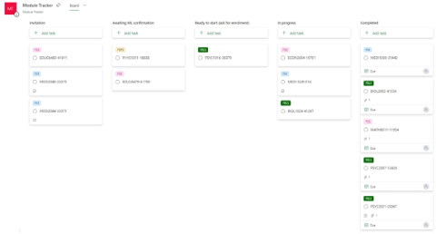 A Kanban-inspired workflow tool developed in Microsoft Planner