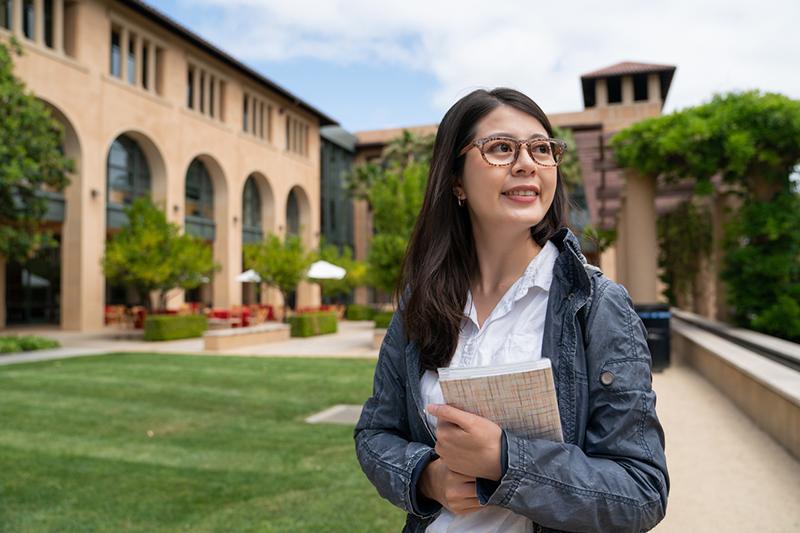 Young Asian student on campus