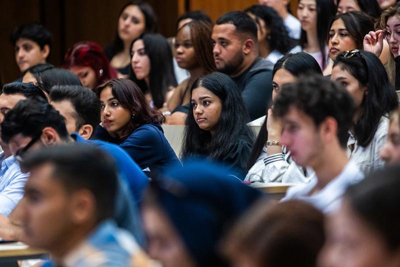 Diverse students in lecture hall