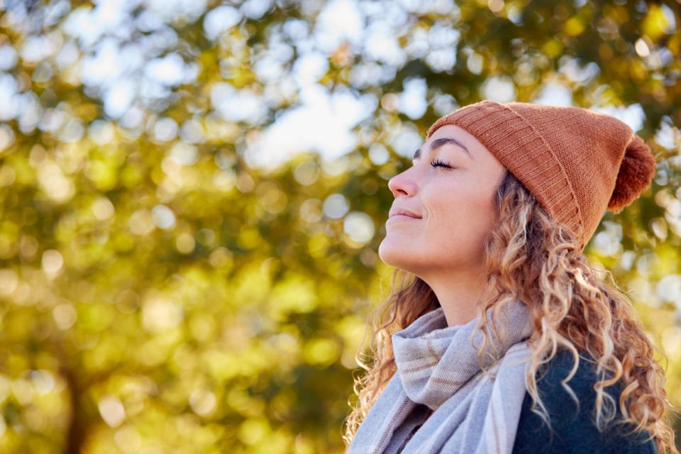 Woman taking some fresh air outside