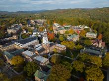 Aerial photograph of Dartmouth campus